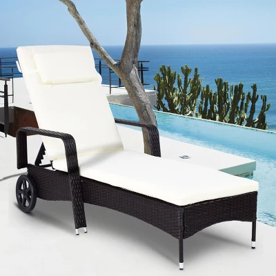 Tangkula Adjustable Wicker Patio Lounge Outdoor Rattan Cushioned Recliner 1 Tangkula Adjustable Wicker Patio Lounge Outdoor Rattan Cushioned Recliner