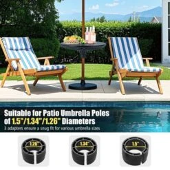 Tangkula Outdoor Umbrella Table Tray Fit 1.5"/1.34"/1.26" Umbrella Poles For Backyard -Tangkula GUEST bdf215d1 d909 4bb0 b6d2 2711a90f65c3