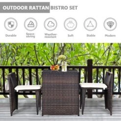 Tangkula 3 PCS Cushioned Wicker Patio Furniture Set Seat Sofa Outdoor No Assembly Brown 13 Tangkula 3 PCS Cushioned Wicker Patio Furniture Set Seat Sofa Outdoor No Assembly Brown -Tangkula GUEST be5d149e 34b3 4530 a2c2 a64e12181422