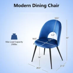 Tangkula Dining Chair Set Of 4 Velvet Upholstered Side Chair W/ Metal Base For Living Room 17 Tangkula Dining Chair Set Of 4 Velvet Upholstered Side Chair W/ Metal Base For Living Room -Tangkula GUEST c289a00e 0502 4e4d 9873 3f206d512689