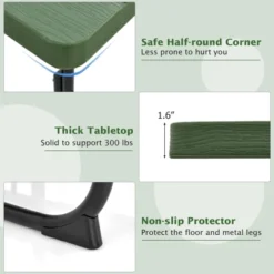 Tangkula 8-person Square Picnic Table Bench Set Outdoor Picnic Table With 4 Benches & Umbrella Hole 500 LBS Capacity Black/Grey/White/Green 17 Tangkula 8-person Square Picnic Table Bench Set Outdoor Picnic Table With 4 Benches & Umbrella Hole 500 LBS Capacity Black/Grey/White/Green -Tangkula GUEST c2e6193c 0b81 4859 a58b d6ab9213c790