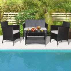 Tangkula 8PCS Outdoor Sofa Set Patio Rattan Wicker Conversation Set W/ Coffee Table -Tangkula GUEST c33f913b 3cd2 41db b000 fe5a9a56b7b5