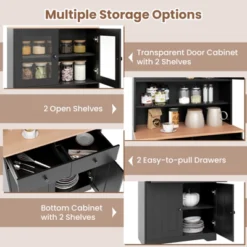 Tangkula Pantry Cabinet 67" Tall Kitchen Floor Cabinet W/ 2 Removable Shelves 2 Drawers 15 Tangkula Pantry Cabinet 67" Tall Kitchen Floor Cabinet W/ 2 Removable Shelves 2 Drawers -Tangkula GUEST c3a7ab8c cdba 4589 84be 2e4a656b7882