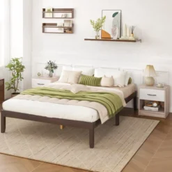 Tangkula 2 PCS Nightstand W/ Drawer Side Table W/ Slide-out Drawer Open Storage Shelf -Tangkula GUEST c3c42f1f 2ab1 4e43 901e f0a5aecfc1d3