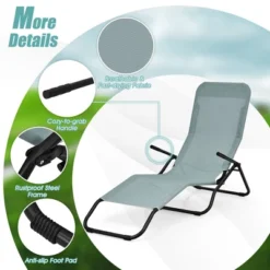 Tangkula 2 PCS Outdoor Chaise Lounge Folding Stacking Reclining Chairs -Tangkula GUEST c43ff2ed 14e9 4095 afef ecf6c54491a5