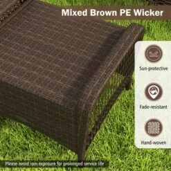 Tangkula 2 Pieces Outdoor Patio PE Wicker Ottomans W/ Removable Cushions Footstools -Tangkula GUEST c4ac7620 c13c 4ae6 b83e 61e6a653baa5