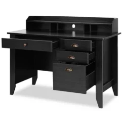 Tangkula Wooden Computer Writing Desk Office Study Table With Drawers Black/Walnut -Tangkula GUEST c51b8149 75ad 4ade 96f8 ae20b1547dce