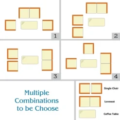 Tangkula 4PCS Rattan Furniture Set Coffee Table Cushioned Sofa Garden Lawn Patio Navy 10 Tangkula 4PCS Rattan Furniture Set Coffee Table Cushioned Sofa Garden Lawn Patio Navy -Tangkula GUEST c520bc92 1281 4856 90d3 c8b97ced0d3f