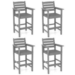 Tangkula Patio Bar Stools Set Of 4 Tall Adirondack Chair W/ Backrest Armrests & Footrests 22 Tangkula Patio Bar Stools Set Of 4 Tall Adirondack Chair W/ Backrest Armrests & Footrests -Tangkula GUEST c56bb0c4 af20 4ff0 b080 7e0ad07ad97e
