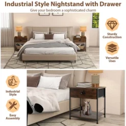 Tangkula 2-tier Nightstand Bedside End Sofa Coffee Table For Bedroom Living Room 15 Tangkula 2-tier Nightstand Bedside End Sofa Coffee Table For Bedroom Living Room -Tangkula GUEST c6482890 8b85 4a5c 8911 115292202466