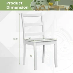 Tangkula Dining Chairs Set Of 2 Wood Dining Room Kitchen Side Chairs For Living Room -Tangkula GUEST c6beddd9 9cbb 4953 9483 cf4a94c8a00f