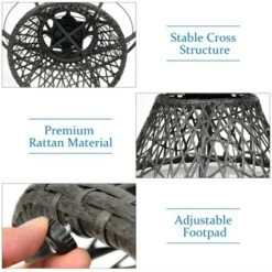 Tangkula Rattan Papasan Chair Ergonomic Chair All-Weather Wicker 360-Degree Swivel Cushion For Outdoor & Indoor Red/Black/Green -Tangkula GUEST c8102535 b546 4bed ae4d 6f91902eeadd