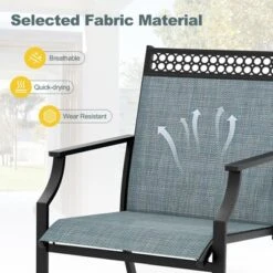 Tangkula Patio Dining Chairs Set Of 4 All Weather Outdoor Chairs W/ High Back & Armrests Blue 13 Tangkula Patio Dining Chairs Set Of 4 All Weather Outdoor Chairs W/ High Back & Armrests Blue -Tangkula GUEST c869e017 749f 4853 8d28 3a10ccd8d8a7