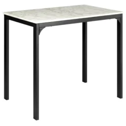 Tangkula 3 Pieces Counter Height Table Set 2 Chairs Bar Dining Room Faux Marble -Tangkula GUEST c9ab181d 34a3 4baf a955 54f03eeb0f71