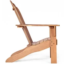 Tangkula 2PCS Wooden Classic Adirondack Chair Lounge Chair Outdoor Patio Natural -Tangkula GUEST c9ab95fa ebb9 459a 8fd1 b730a49ab732