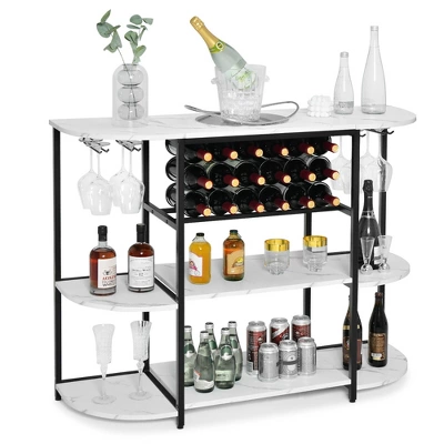 Tangkula Wine Rack Table Coffee Bar Cabinet Freestanding Liquor Stand Glass Holder 6 Tangkula Wine Rack Table Coffee Bar Cabinet Freestanding Liquor Stand Glass Holder - Image 6