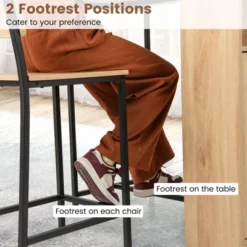 Tangkula 3 PCS Bar Table And Chairs Set W/ 2 Bar Stools & Storage Shelves Backrests 14 Tangkula 3 PCS Bar Table And Chairs Set W/ 2 Bar Stools & Storage Shelves Backrests -Tangkula GUEST cb68026f a9e9 4e2e 8481 5804a2e34414