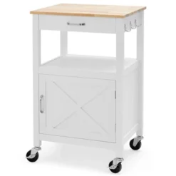 Tangkula Small Kitchen Island On Wheels Mobile Trolley Cart Barn Door Drawer Hooks 18 Tangkula Small Kitchen Island On Wheels Mobile Trolley Cart Barn Door Drawer Hooks -Tangkula GUEST cd715d76 9b47 4233 b98c 187cea736cac