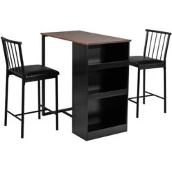 Tangkula 3-Piece Counter Table Set Bar Pub Dining Table Set With 3 Side Storage Brown 6 Tangkula 3-Piece Counter Table Set Bar Pub Dining Table Set With 3 Side Storage Brown -Tangkula GUEST ce61a50b ee08 42c6 aa67 4a1998d34d2c