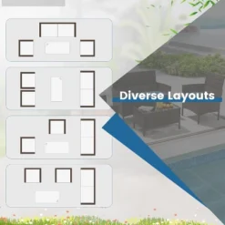 Tangkula Set Of 4 Furniture Set W/ Washable Cushions & Tempered Glass Coffee Table -Tangkula GUEST d0a17339 3529 4d56 b6ba 789c07e83af5