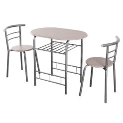 Tangkula 3 PCS Kitchen Dining Set Compact Bistro Pub 2 Chairs & Table -Tangkula GUEST d1961e94 2131 45ab ba6b 1064d604d9b7