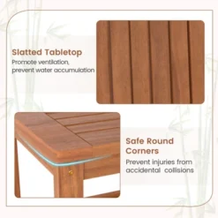 Tangkula 2-Tier Adirondack Side Table W/ Slatted Tabletop Storage Shelf For Garden -Tangkula GUEST d2bebf96 950c 4354 8c94 9b28b923c4b9