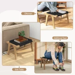 Tangkula 2PCS Teak Ottoman Footstool W/ Handwoven Cordage For Patio Porch Balcony Lawn 13 Tangkula 2PCS Teak Ottoman Footstool W/ Handwoven Cordage For Patio Porch Balcony Lawn -Tangkula GUEST d3b56d8c 26a8 4590 ac67 917761a5b0ab