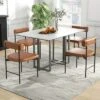 Tangkula Dining Chair Set Of 4 Faux Leather Upholstered Kitchen Side Chair W/ Curved