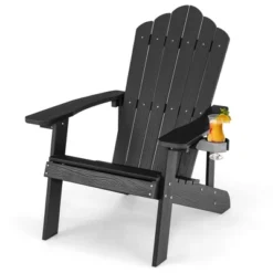 Tangkula Patio HIPS Outdoor Weather Resistant Slatted Chair Adirondack Chair W/ Cup Holder 21 Tangkula Patio HIPS Outdoor Weather Resistant Slatted Chair Adirondack Chair W/ Cup Holder -Tangkula GUEST d3cdeae4 4887 45ef 8ecb 04457c4452f9