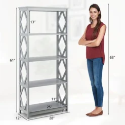 Tangkula 5-Tier Open Bookshelf Bookcase Standing Casual Home Storage Display Rack 17 Tangkula 5-Tier Open Bookshelf Bookcase Standing Casual Home Storage Display Rack -Tangkula GUEST d645096e 2f65 4600 95cb 0fa5c1fc5f47