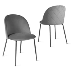 Tangkula Dining Chair Set Of 2 Upholstered Velvet Chair Set W/ Metal Base For Living Room 21 Tangkula Dining Chair Set Of 2 Upholstered Velvet Chair Set W/ Metal Base For Living Room -Tangkula GUEST d73afd8b 8d3b 4e11 80a9 7b41b7adf5b4