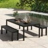 Tangkula 2PCS 55" HDPE Outdoor Bench Weatherproof Backless Patio Garden Bench