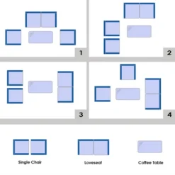 Tangkula 8PCS Patio Rattan Conversation Furniture Set Outdoor W/ Peacock Blue Cushion -Tangkula GUEST da4f2611 9bcb 4022 bb31 0664ef7a6ec1