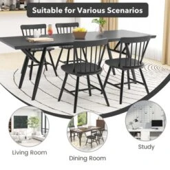 Tangkula Dining Chairs Set Of 4 Farmhouse Kitchen Chair W/ Rubber Wood Frame Wide Seat 16 Tangkula Dining Chairs Set Of 4 Farmhouse Kitchen Chair W/ Rubber Wood Frame Wide Seat -Tangkula GUEST db7517eb 9feb 4a2f 925e f19f1be2e81f