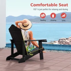 Tangkula Patio HIPS Outdoor Weather Resistant Slatted Chair Adirondack Chair W/ Cup Holder 19 Tangkula Patio HIPS Outdoor Weather Resistant Slatted Chair Adirondack Chair W/ Cup Holder -Tangkula GUEST dd63a04e 5057 42c0 9290 fb19d7c2d505