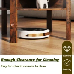 Tangkula Round Coffee Table With 4 Side Compartments 2-Tier Circle Coffee Table 13 Tangkula Round Coffee Table With 4 Side Compartments 2-Tier Circle Coffee Table -Tangkula GUEST ddb2d799 6b97 40a3 b5ab 7ea754295de7