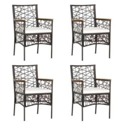 Tangkula Patio PE Rattan Dining Chairs Set Of 2/4 Patio PE Wicker Armchairs With Removable Cushions And Acacia Wood Armrests 17 Tangkula Patio PE Rattan Dining Chairs Set Of 2/4 Patio PE Wicker Armchairs With Removable Cushions And Acacia Wood Armrests -Tangkula GUEST de4702e2 f975 41ed b9df 4c0c8adce99e