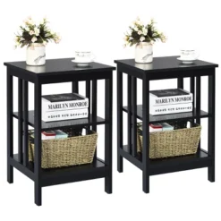 Tangkula 2PCS 3-tier Side Table Nightstand Sofa End Table Storage Display Shelf 23 Tangkula 2PCS 3-tier Side Table Nightstand Sofa End Table Storage Display Shelf -Tangkula GUEST def15b10 661b 49f1 9e92 c971b3a8b66d