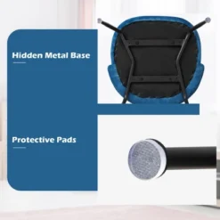 Tangkula Dining Chair Set Of 4 Upholstered Velvet Chair Set W/ Metal Base For Living Room 16 Tangkula Dining Chair Set Of 4 Upholstered Velvet Chair Set W/ Metal Base For Living Room -Tangkula GUEST df969625 555e 437e a712 d285d0155217