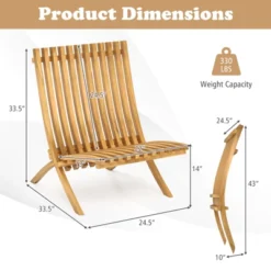 Tangkula 2 PCS Folding Patio Chair Teak Wood Outdoor Lounge Chair W/ Slatted Seat & Backrest 16 Tangkula 2 PCS Folding Patio Chair Teak Wood Outdoor Lounge Chair W/ Slatted Seat & Backrest -Tangkula GUEST e017634b 8f34 4857 8587 b86e11c6f092