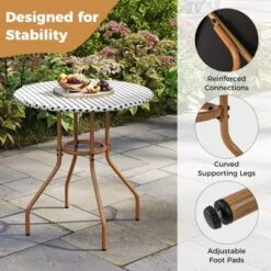 Tangkula 3 Piece French Bistro Table Chair Set Outdoor Wicker Round Table & 2 Dining Chairs -Tangkula GUEST e1491ab6 fcaa 413d 9365 814d3082cd18