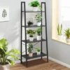 Tangkula 4-Tier Ladder Bookshelf Display Ladder Rack Free-Standing Plant