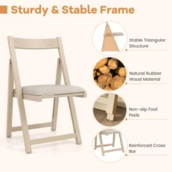 Tangkula Upholstered Dining Chair Set Of 4 W/ Curved Backrest Rubber Wood Frame -Tangkula GUEST e21db59a cc4b 4271 bef1 832d95a4e1a0