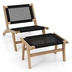 Tangkula 2PCS Teak Ottoman Footstool W/ Handwoven Cordage For Patio Porch Balcony Lawn 18 Tangkula 2PCS Teak Ottoman Footstool W/ Handwoven Cordage For Patio Porch Balcony Lawn -Tangkula GUEST e2c244ee 54bf 4af6 ae2c a4a1412ec7e0