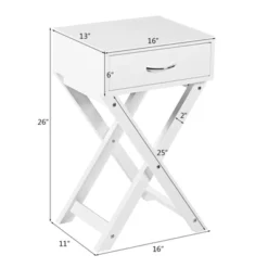 Tangkula Modern Versatile Nightstand X-shape Wooden End Table With Drawer Accent Side Table For Bedroom Black/White 18 Tangkula Modern Versatile Nightstand X-shape Wooden End Table With Drawer Accent Side Table For Bedroom Black/White -Tangkula GUEST e389bf62 1614 41c1 b069 6e2100ef10c3