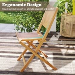 Tangkula 4 PCS Folding Patio Chairs W/ Inclined Backrest Teak Wood Outdoor Dining Chairs 15 Tangkula 4 PCS Folding Patio Chairs W/ Inclined Backrest Teak Wood Outdoor Dining Chairs -Tangkula GUEST e801cec2 7d6d 4de1 b1b3 b49f83c5b393
