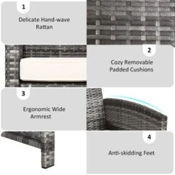 Tangkula 8PCS Patio Outdoor Rattan Furniture Set W/ Cushioned Chair Loveseat Table -Tangkula GUEST e878a4b4 c5fa 45cc 8e33 5b6299de757a