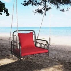 Tangkula Single Person Hanging Swing Outdoor Hanging Seat W/ Back Cushion & Seat Cushion 13 Tangkula Single Person Hanging Swing Outdoor Hanging Seat W/ Back Cushion & Seat Cushion -Tangkula GUEST e89d59d4 bd00 472d bcad 13bf3642623c