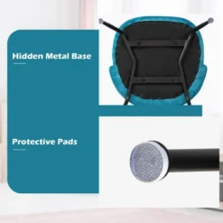 Tangkula Dining Chair Set Of 2 Upholstered Velvet Chair Set W/ Metal Base For Living Room 16 Tangkula Dining Chair Set Of 2 Upholstered Velvet Chair Set W/ Metal Base For Living Room -Tangkula GUEST e9a5247c f744 43f5 a02d cd5a17765269