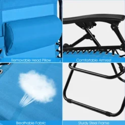 Tangkula 2PC Zero Gravity Chair Adjustable Recliners Textiliene 20 Tangkula 2PC Zero Gravity Chair Adjustable Recliners Textiliene -Tangkula GUEST ead065a9 c1a3 4ca0 a449 dee343e5a828